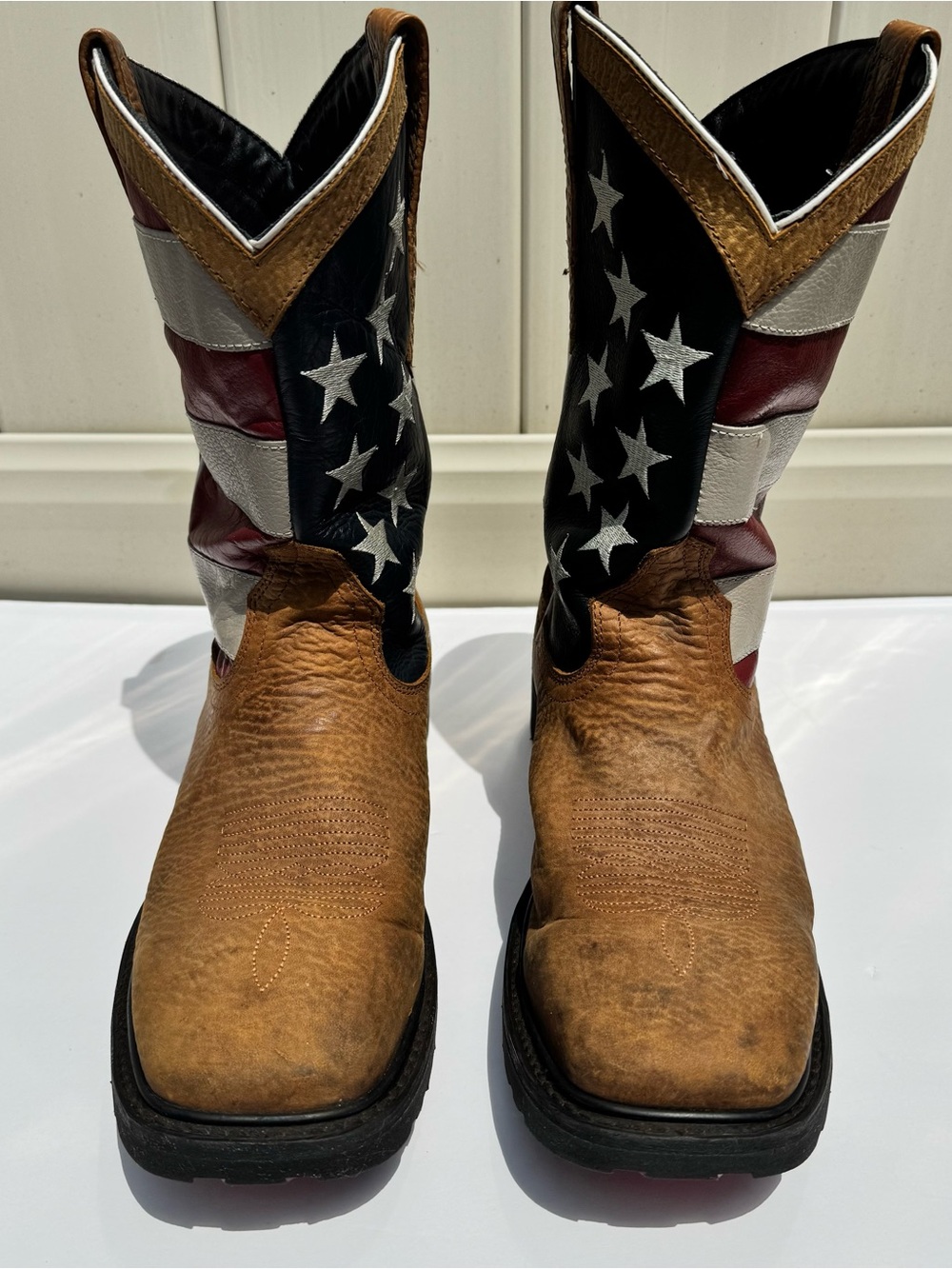 J.B. Dillon JBR 1116 EE American Flag Cowboy Boots Sz 12